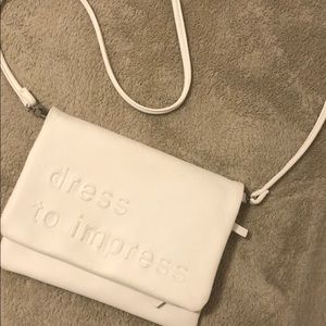 White Zara clutch
